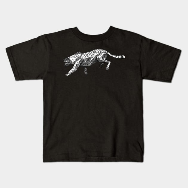 Running Cheetah Kids T-Shirt by banditotees